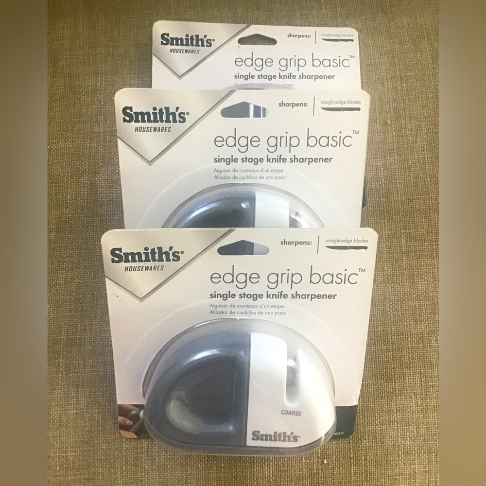 Smiths Housewares Edge Grip Basic Single Stage Knife Sharpener NEW